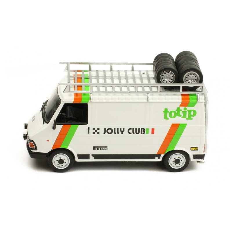 FOURGON ASSISTANCE RALLYE N°45 Fiat 242 Team Totip Jolly Club 1985