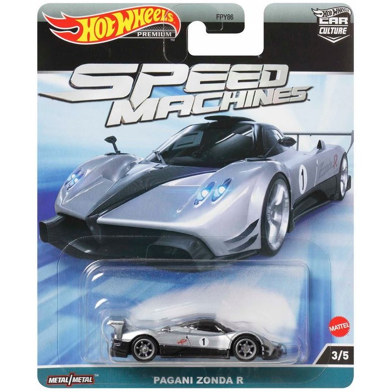 Hot Wheels Premium - 1/64 - Car Culture - Speed Machines - Pagani Zonda R  (HKC42)