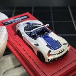 ROTATING WHEEL RW - 1/64 - FERRARI 488 PISTA SPIDER - PEARLE SCENT WHITE -  RESIN HANDMADE MODEL (199PCS)